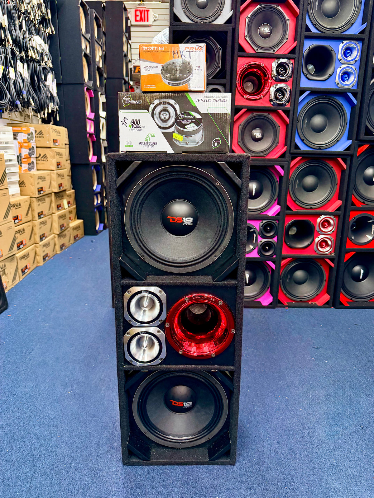10" DS18 CHUCHERO PRV D3220TI-ND AND TIMPANO TWEETER 900W PAIR