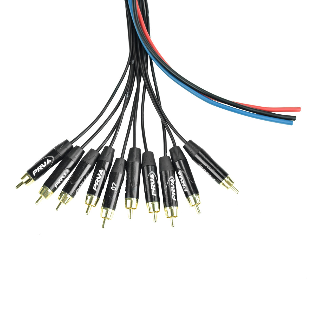 PRV Audio Snake 10RCA-30 Car Audio 30 ft Medusa Cable 10 RCA Channels + 3 Power